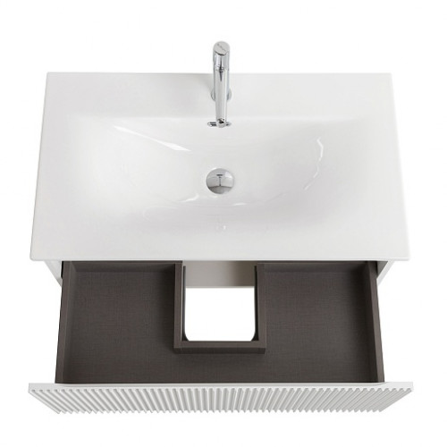 BelBagno Тумба с раковиной Uno 80 подвесная Bianco Opaco с раковиной BB-8099-3-80