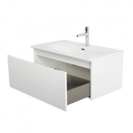 BelBagno Тумба с раковиной Uno 80 подвесная Bianco Opaco с раковиной BB-8099-3-80