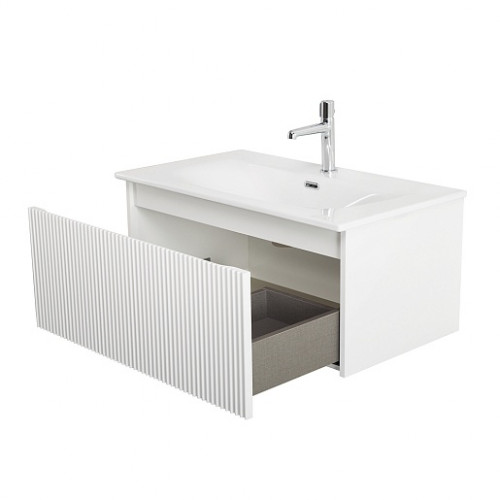 BelBagno Тумба с раковиной Uno 80 подвесная Bianco Opaco с раковиной BB-8099-3-80