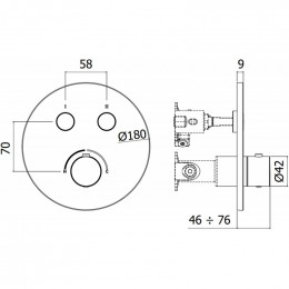 Смеситель для душа Paffoni Compact Box CPM018HG золото
