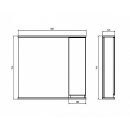 ASB-Mebel Зеркало Марко 80 белый/дуб золотой