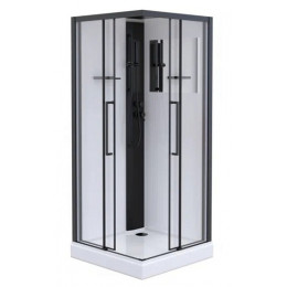Esbano Душевая кабина ESM-100CKR 100x100 профиль чёрный