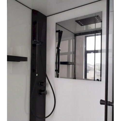 Esbano Душевая кабина ESM-100CKR 100x100 профиль чёрный