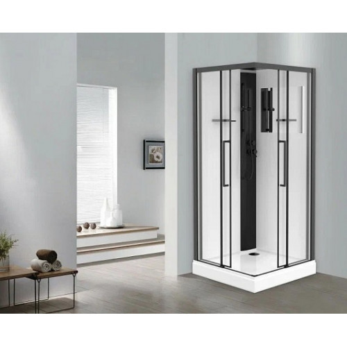Esbano Душевая кабина ESM-100CKR 100x100 профиль чёрный