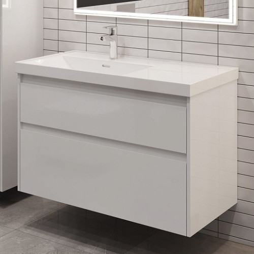 Aquanet Мебель для ванной Nova Lite 2.0 90 L подвесная белая