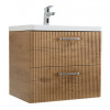 BelBagno Тумба с раковиной Due 60 подвесная Rovere Nature ручки Матовый атласный никель