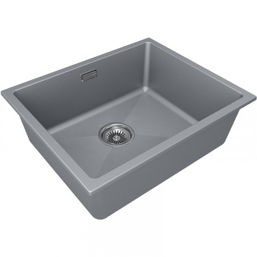 Мойка для кухни Paulmark Lumi UNI LU55-GRM 55.5x46 серый металлик