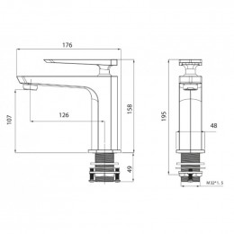 Смеситель для раковины Lemark Prizma LM3906C хром