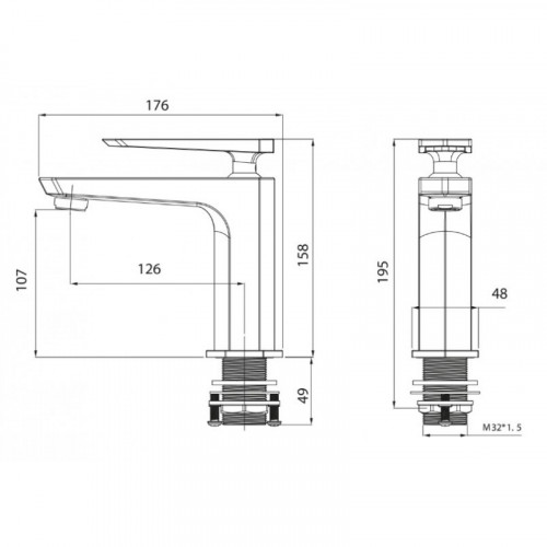 Смеситель для раковины Lemark Prizma LM3906C хром