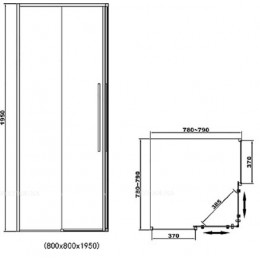 Душевой уголок RGW SV-31-B 32323188-14 80x80 см квадратный черный