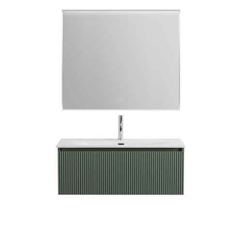 BelBagno Тумба с раковиной Uno 100 с 1 ящиком подвесная Еловый матовый с раковиной BB-8099-100