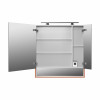 Зеркальный шкаф Roca The Gap Original 80 см ZRU9307842 с подсветкой, терракота