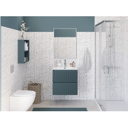 BelBagno Тумба с раковиной Uno 60 подвесная Голубой матовый с раковиной BB-8099-60