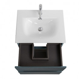 BelBagno Тумба с раковиной Uno 60 подвесная Голубой матовый с раковиной BB-8099-60