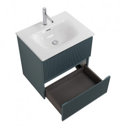 BelBagno Тумба с раковиной Uno 60 подвесная Голубой матовый с раковиной BB-8099-60