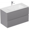 Aquanet Мебель для ванной Джейн 2.0 100 Flat подвесная графит матовый