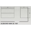 BelBagno Тумба с раковиной ALBANO 800 Rovere Nature Grigio