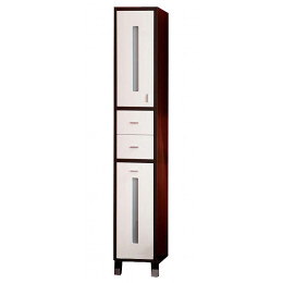 Бриклаер Пенал для ванной Бали 34 с б/к венге/белый