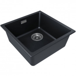 Мойка для кухни Paulmark Lumi UNI-SKEW LU45SK-BLM 45.5x44 черный металлик