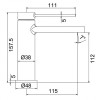Смеситель для раковины Frap F1067-6 черный