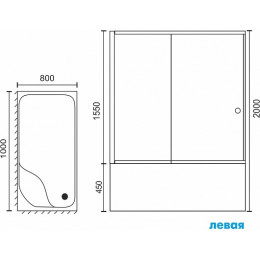 Royal Bath Душевой уголок RB 8100ВP-T L
