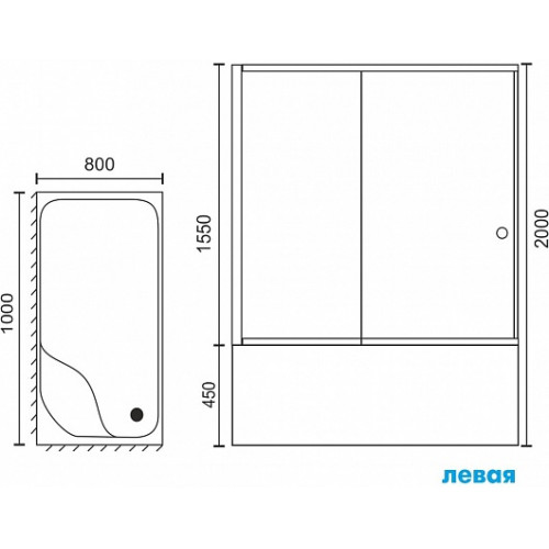 Royal Bath Душевой уголок RB 8100ВP-T L