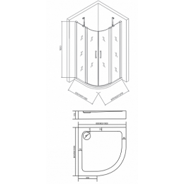 Good Door Душевой уголок PANDORA R-90-C-CH