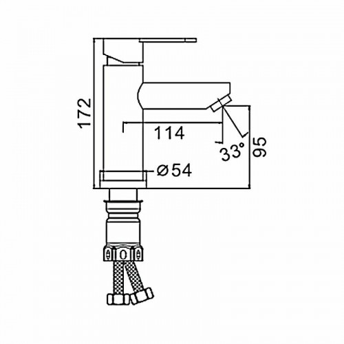 Смеситель для раковины Frap F10801-6 черный матовый