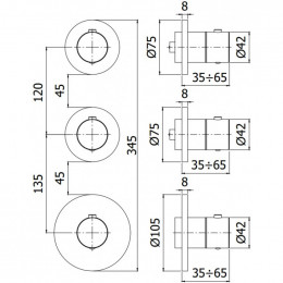 Смеситель с термостатом Paffoni Modular Box MDE018HGSP 285927 золото