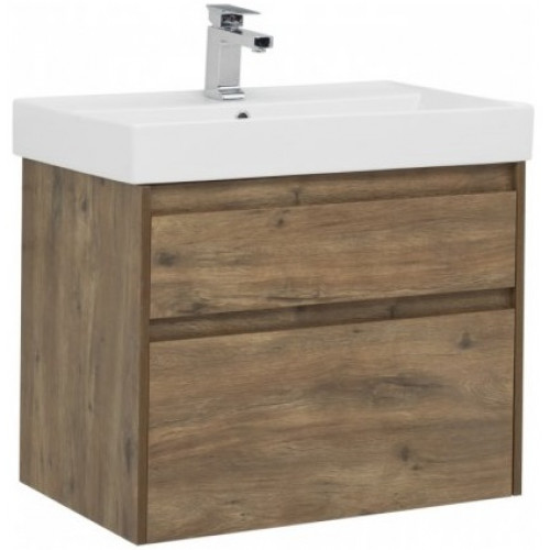 Aquanet Тумба с раковиной Nova Lite 75 2 ящика, дуб рустикальный