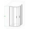 Royal Bath Душевой уголок RB 90HKD-T-BL 90х90х185