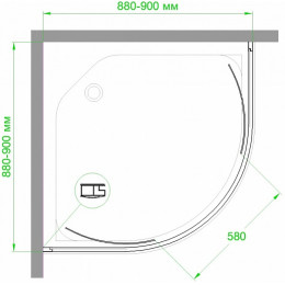 Royal Bath Душевой уголок RB 90HKD-T-BL 90х90х185