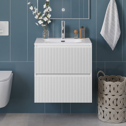 BelBagno Тумба с раковиной Uno 70 подвесная Bianco Opaco с раковиной BB-8099-70