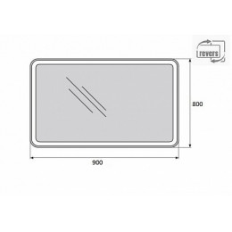 BelBagno Зеркало SPC-MAR-900-800-LED-TCH