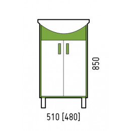 Corozo Мебель для ванной Спектр 50, зеленая