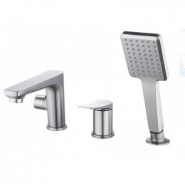 Смеситель на борт ванны Lemark Bronx LM3745GM графит