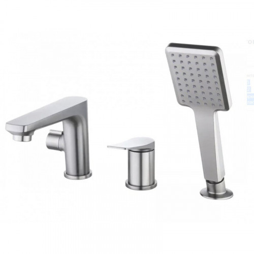 Смеситель на борт ванны Lemark Bronx LM3745GM графит