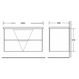BelBagno Тумба с раковиной VITTORIA 1000 Bianco Lucido