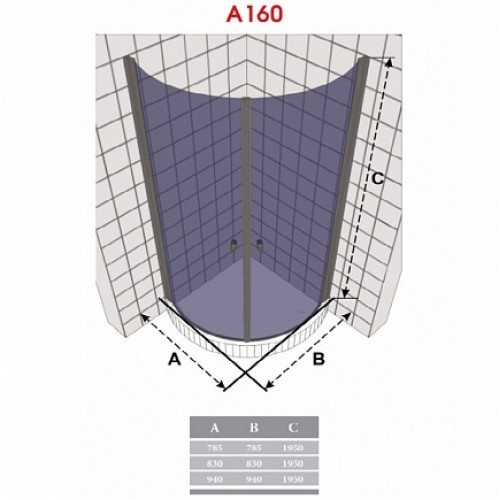 Alpen Душевой уголок Alpina Quadrant A160N 100 см