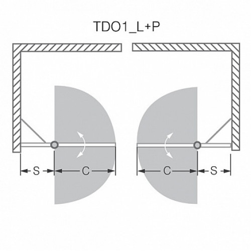 Roltechnik Душевая дверь "TDO1 1200" silver