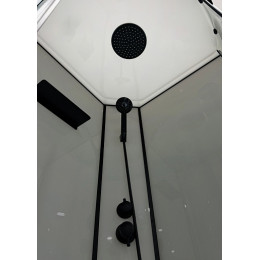 Royal Bath Душевая кабина FATO RB 90CK-TG-BL 90x90 стекло прозрачное профиль черный матовый