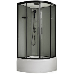 Royal Bath Душевая кабина FATO RB 90CK-TG-BL 90x90 стекло прозрачное профиль черный матовый