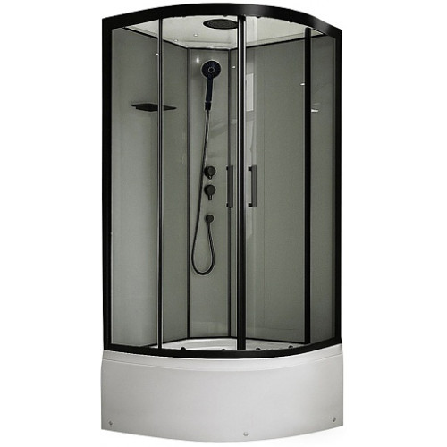 Royal Bath Душевая кабина FATO RB 90CK-TG-BL 90x90 стекло прозрачное профиль черный матовый