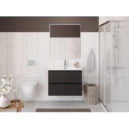 BelBagno Тумба с раковиной Uno 80 подвесная Темно-Серый матовый с раковиной BB-8099-80