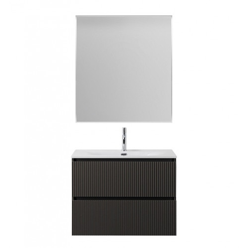 BelBagno Тумба с раковиной Uno 80 подвесная Темно-Серый матовый с раковиной BB-8099-80