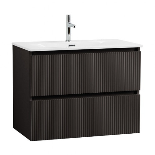 BelBagno Тумба с раковиной Uno 80 подвесная Темно-Серый матовый с раковиной BB-8099-80