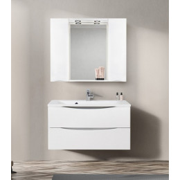 BelBagno Зеркало-шкаф MARINO-SPC-1000/750-2A-BL-P Bianco Lucido
