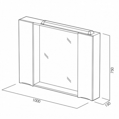 BelBagno Зеркало-шкаф MARINO-SPC-1000/750-2A-BL-P Bianco Lucido