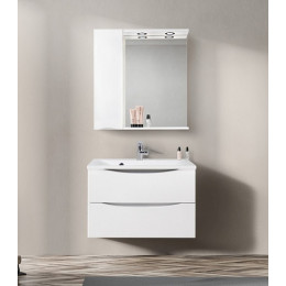 BelBagno Зеркало-шкаф MARINO-SPC-800/750-1A-BL-P-L Bianco Lucido