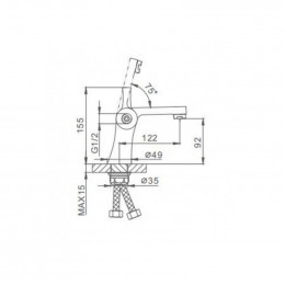 Смеситель для раковины Frap F1252 с гигиеническим душем, хром
